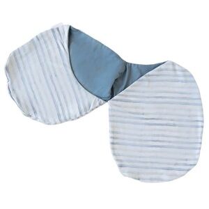 Blue Striped Nursing Pillow Cover - Soft Lightweight Fabric